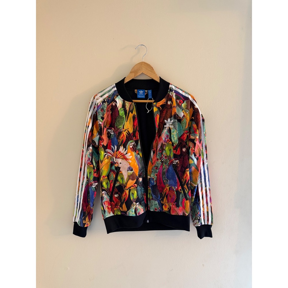 Adidas Originals Farm Company Tropical Parrot Bird Print Track Jacket Small - Picture 2 of 12